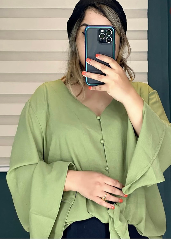 شومیز سفید گره ای زنانه وارداتی